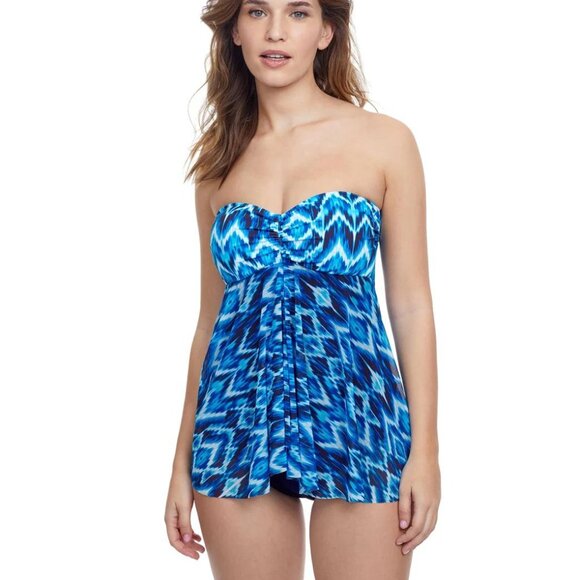 Profile By Gottex Other - Profile by GOTTEX Women's Ocean Blues Bandeau Flyaway One Piece Swimsuit NWT